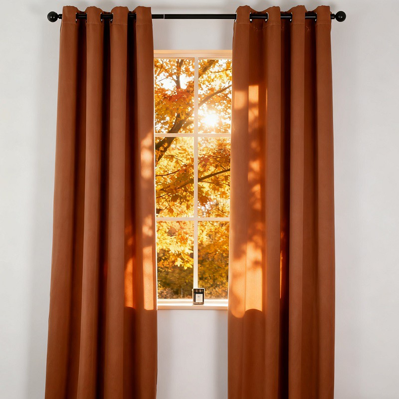 Қалалық Mocha Жартылай қараңғы перделер Полиэстерден жасалған перде